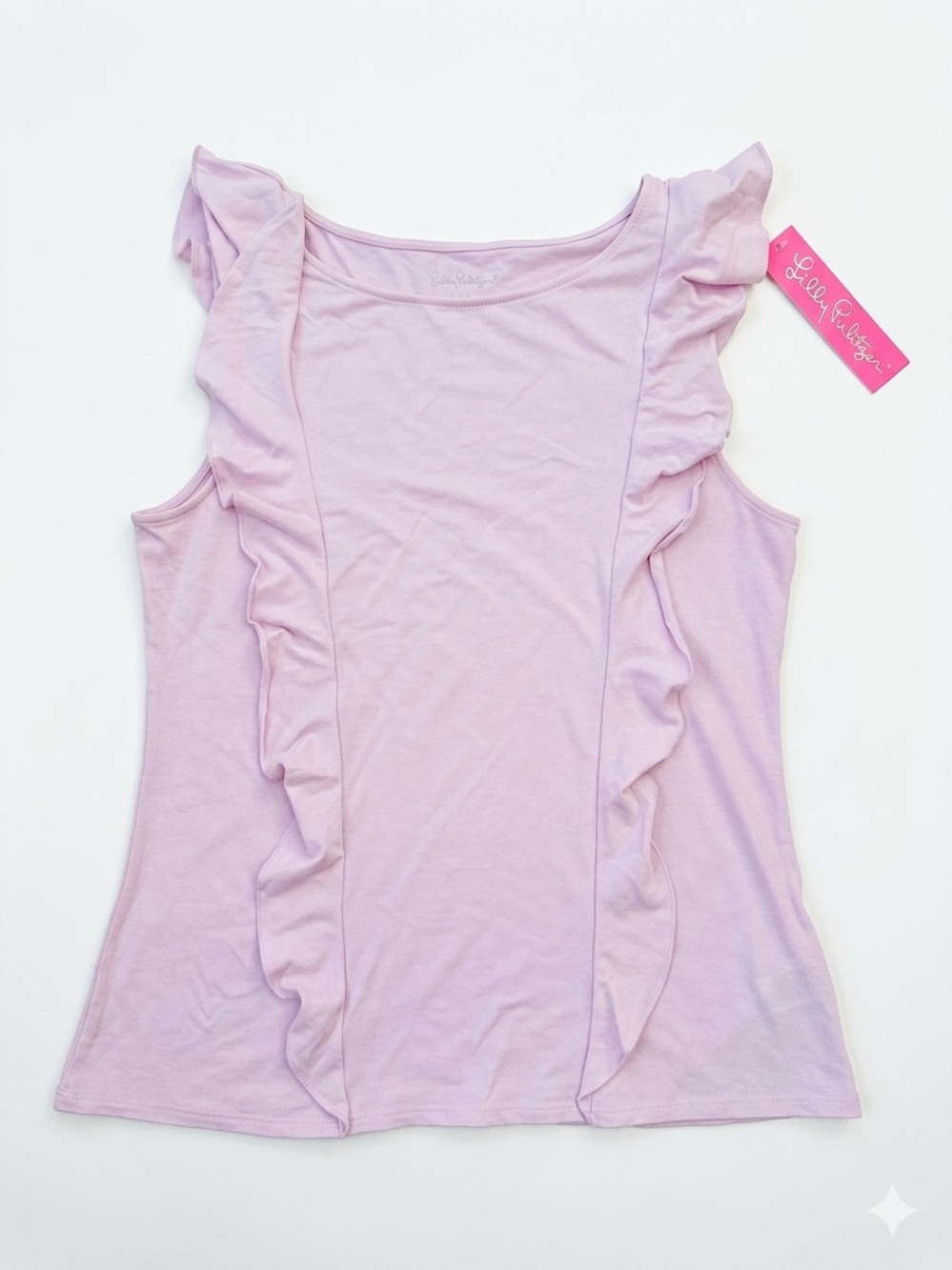 Lilly Pulitzer Light Pink Ruffle Trim Tank